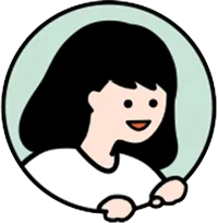 覗き込む女の子のイラスト
